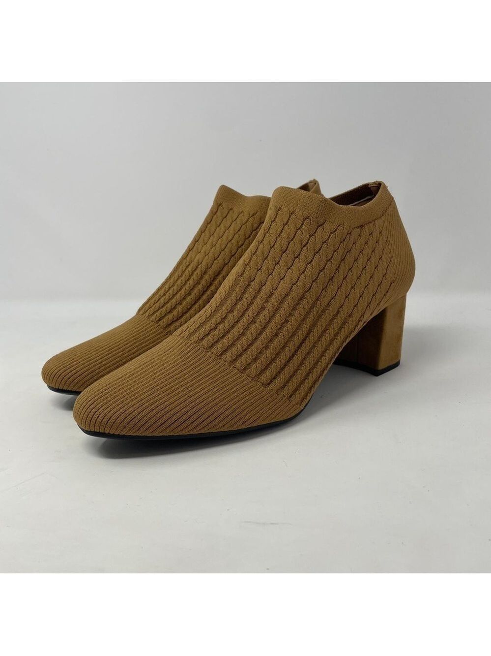 Impo Nancia Block Heel Stretch Knit Ankle Booties with Memory Foam - NWT - Picture 8 of 12
